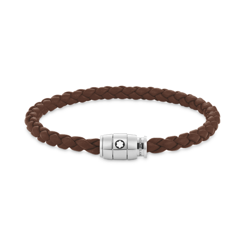 Armband mit 3 Ringen aus Soft Leder - Edelstahl - MB136002 - Armbänder - MONTBLANC - Modalova