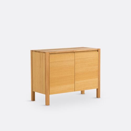 Mobile credenza impiallacciata rovere con 2 ante, Adelita - LA REDOUTE INTERIEURS - Modalova