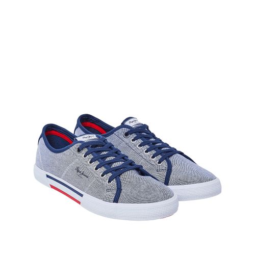 Sneakers In Tela Brady Chambray Uomo Taglie 40 - pepe jeans - Modalova