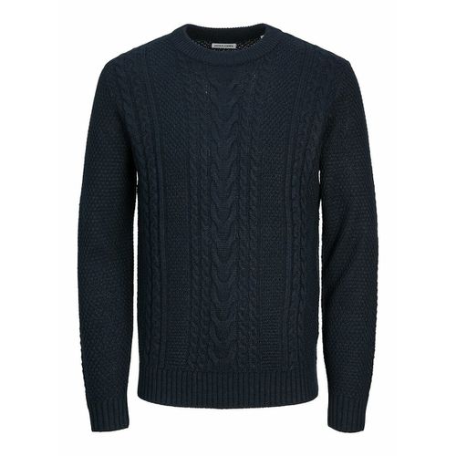 Maglione Girocollo Dritto In Maglia Strutturata - jack & jones - Modalova