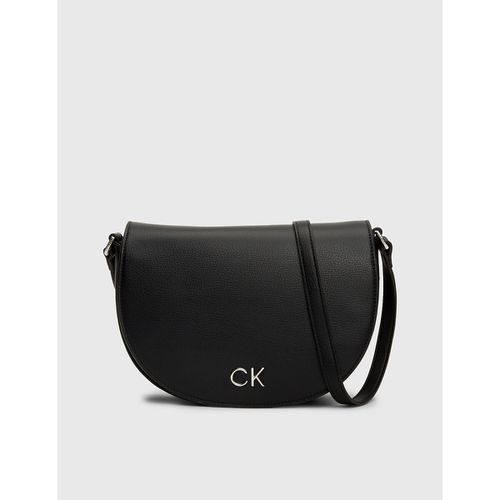 Borsa a tracolla chiusa con patta e logo - CALVIN KLEIN - Modalova