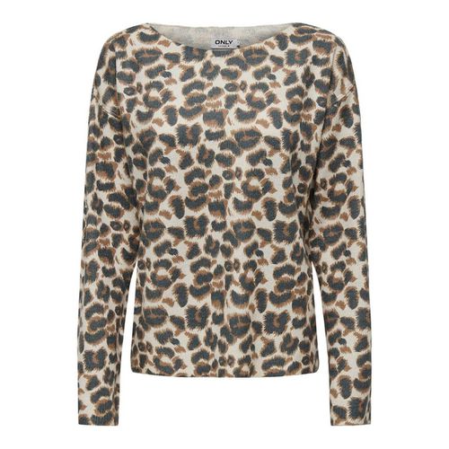 Maglione collo a barchetta, stampa leopardata - ONLY - Modalova