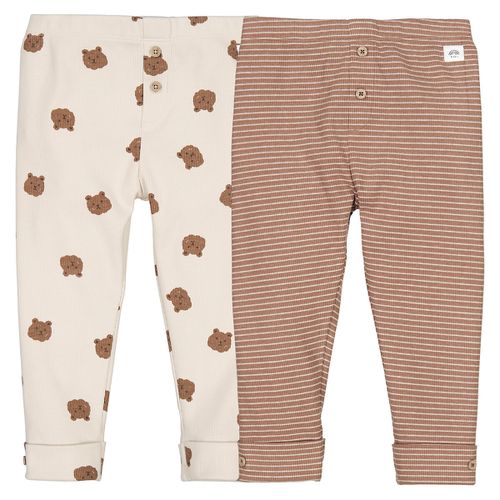 Confezione Da 2 Leggings Stampati Taglie 1 mese - 54 cm - la redoute collections - Modalova