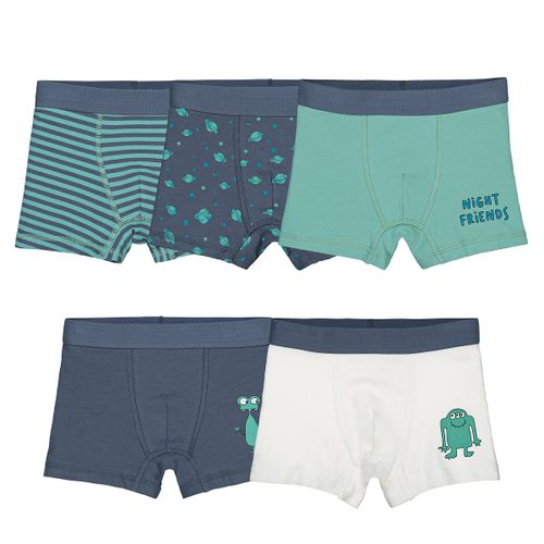 Confezione da 5 boxer in jersey stampa mostri - LA REDOUTE COLLECTIONS - Modalova