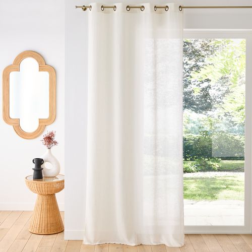 Tenda Con Occhielli, Poliestere E Lino, Aron Taglie 180 x 135 cm - la redoute interieurs - Modalova