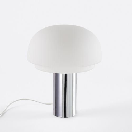 Lampada in opalino e ferro cromato H43,1, Agathilda - LA REDOUTE INTERIEURS - Modalova