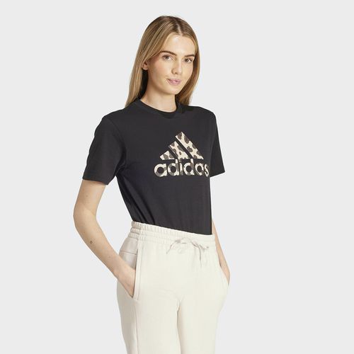 T-shirt Grafica Logo Motivo Animalier Donna Taglie M - adidas sportswear - Modalova