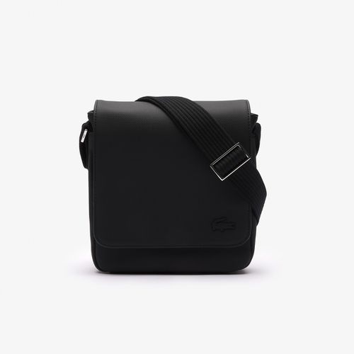 Borsa tela piqué Mens Classic Flap Crossover - LACOSTE - Modalova