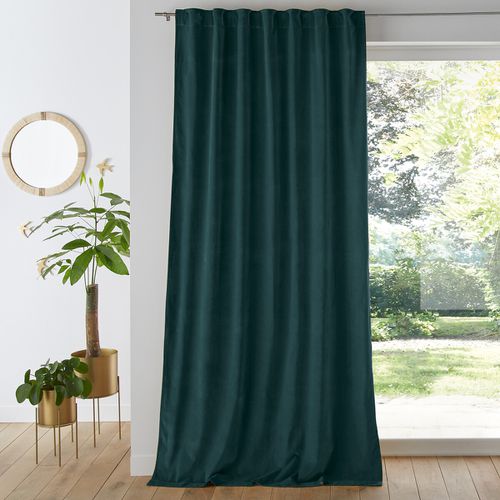 Tenda In Velluto Finitura Con Patte Nascoste, Velvet Taglie 220 x 135 cm - la redoute interieurs - Modalova