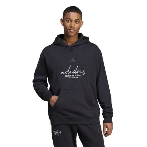 Felpa Con Cappuccio Con Doppio Logo Taglie S - adidas sportswear - Modalova