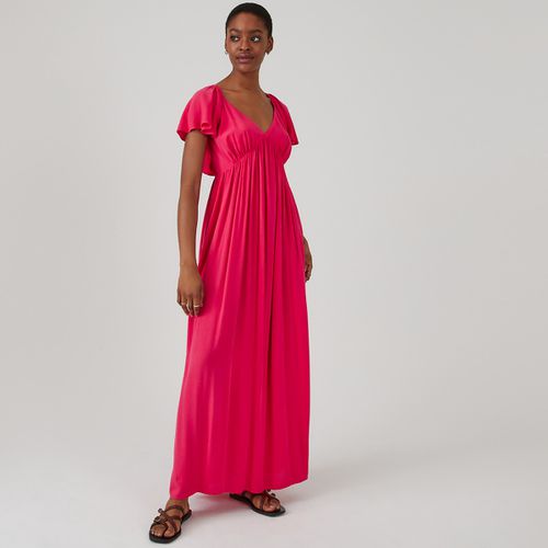 Abito Maxi Lunghezza, Maniche Arricciate Donna Taglie 34 (FR) - 38 (IT) - la redoute collections - Modalova