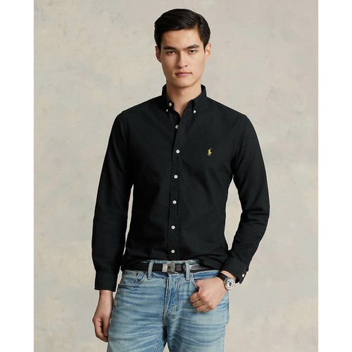 Camicia Slim Oxford Tinta Unita Logo Ricamato Uomo Taglie L - polo ralph lauren - Modalova