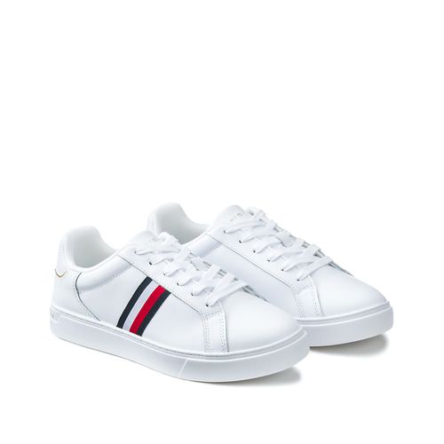 Sneakers in pelle Essential Court Stripes - TOMMY HILFIGER - Modalova