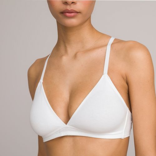 Reggiseno a triangolo in cotone tinta unita Cottone - LA REDOUTE COLLECTIONS - Modalova