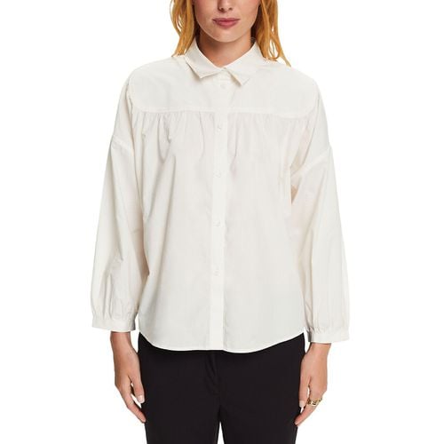 Camicia Con Gioco Di Arricciature In Cotone Donna Taglie XL - esprit - Modalova