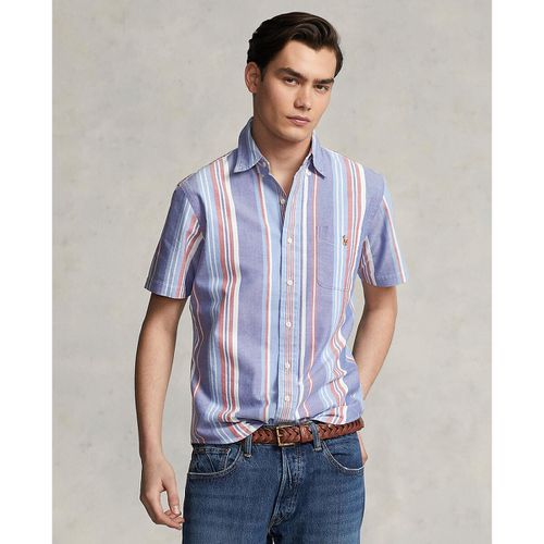 Camicia dritta a righe oxford maniche corte - POLO RALPH LAUREN - Modalova