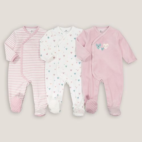 Confezione Da 3 Pigiami Tutina In Velluto Taglie 1 mese - 54 cm - la redoute collections - Modalova