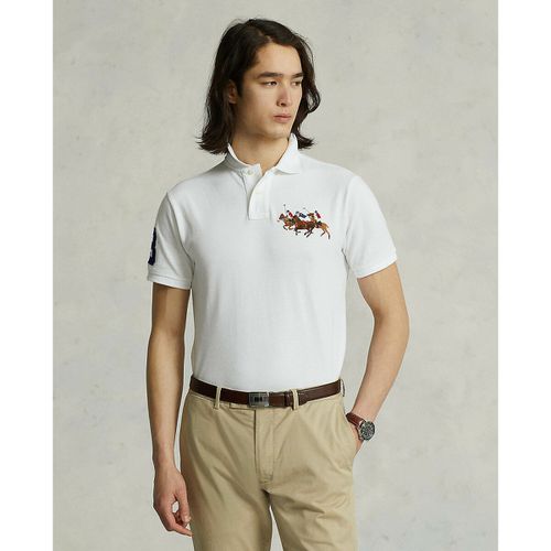 Polo Dritta In Maglia Piqué Logo Ricamato Uomo Taglie L - polo ralph lauren - Modalova