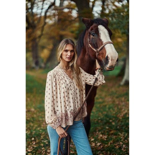 Blusa fluida e ampia stampata, BRUNE - LA PETITE ETOILE - Modalova