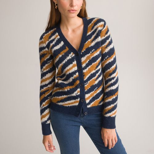 Cardigan in maglia grossa con scollo a V, bottoni - ANNE WEYBURN - Modalova