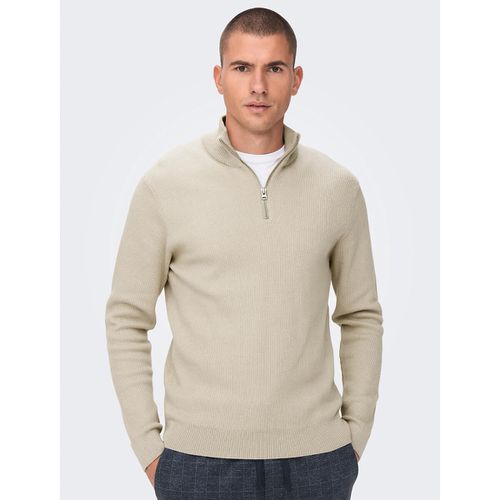 Pull Collo Alto Cerniera Phil Taglie S - only & sons - Modalova