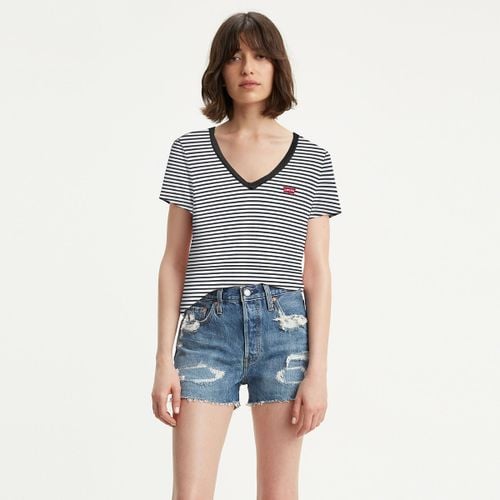 T-shirt a righe, logo davanti, scollo a V - LEVI'S - Modalova