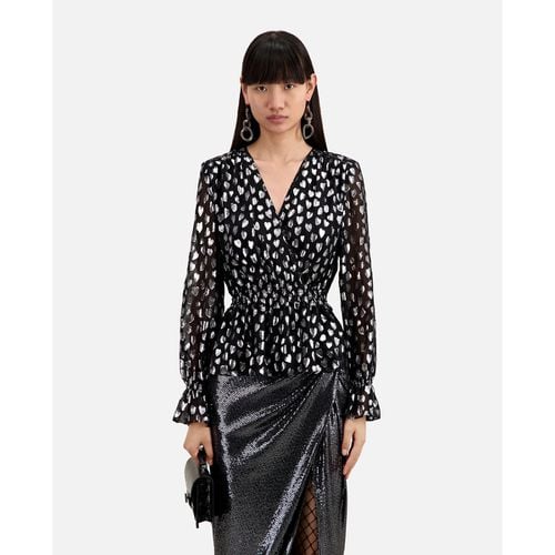 Blusa Maniche Lunghe Scollo A V Fantasia Cuori Donna Taglie 1(S) - the kooples - Modalova