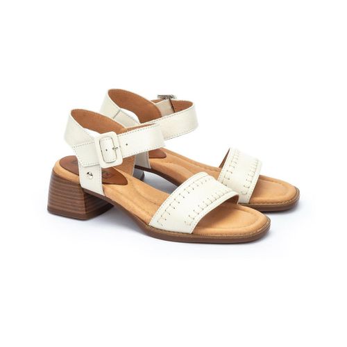 Sandali Con Tacco In Pelle Oliva, Made In Europe Donna Taglie 37 - pikolinos - Modalova