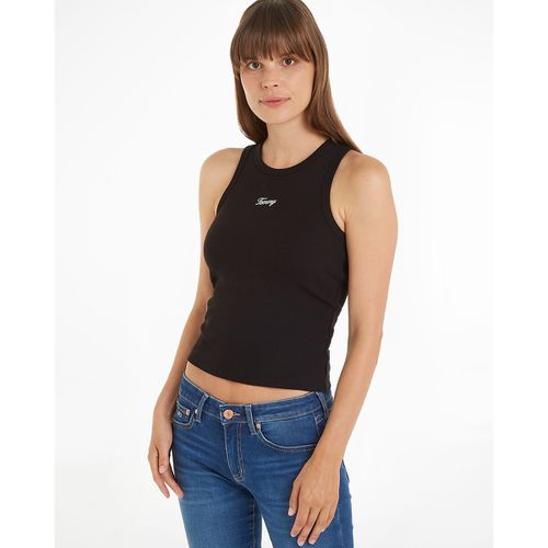 Top Cropped Con Logo Donna Taglie L - tommy jeans - Modalova