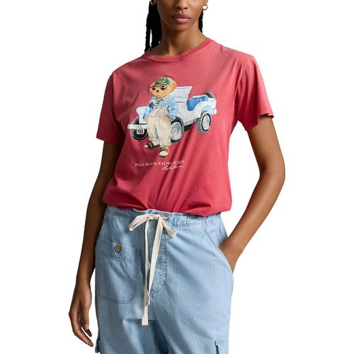 T-shirt girocollo maniche corte motivo orso - POLO RALPH LAUREN - Modalova