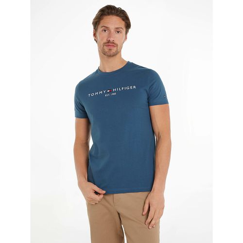 T-shirt girocollo con logo Tommy - TOMMY HILFIGER - Modalova