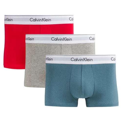 Confezione da 3 boxer lunghi tinta unita - CALVIN KLEIN UNDERWEAR - Modalova