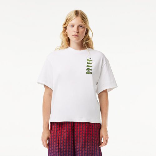 T-shirt Oversize Fantasia Donna Taglie 38 (FR) - 42 (IT) - lacoste - Modalova