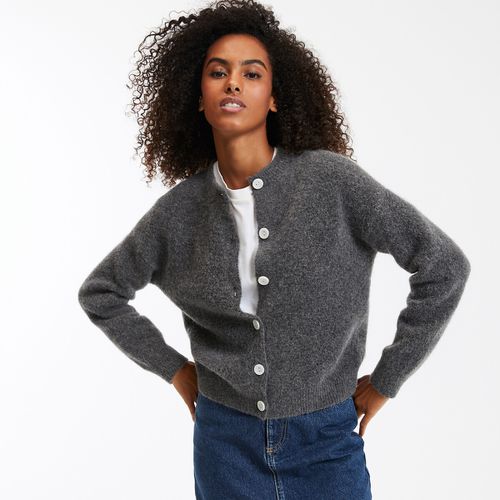 Cardigan girocollo, maglia di misto lana - LA REDOUTE COLLECTIONS - Modalova