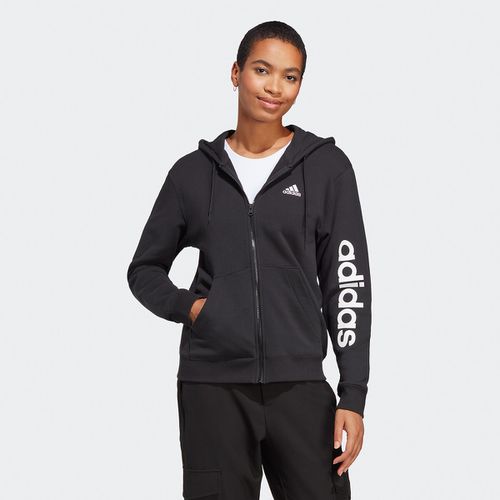 Felpa Cerniera E Cappuccio, Essentials Linear Donna Taglie S - adidas sportswear - Modalova