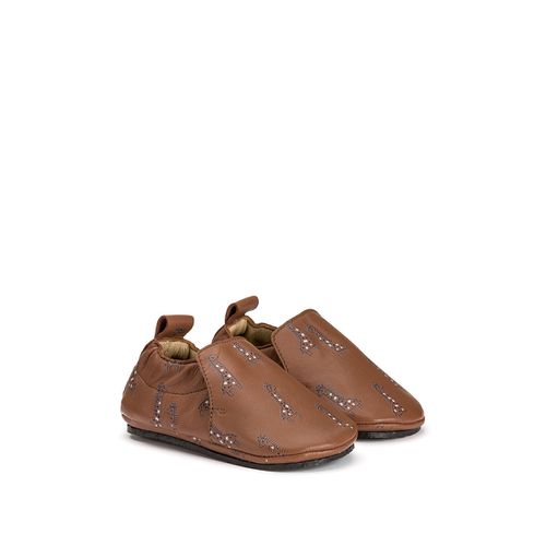 Ciabattine slip-on in pelle con motivo giraffa - LA REDOUTE COLLECTIONS - Modalova