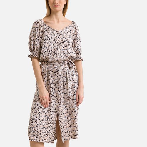 Abito Svasato, Scollo A V, Maniche Corte, Stampato Donna Taglie XS - vero moda - Modalova