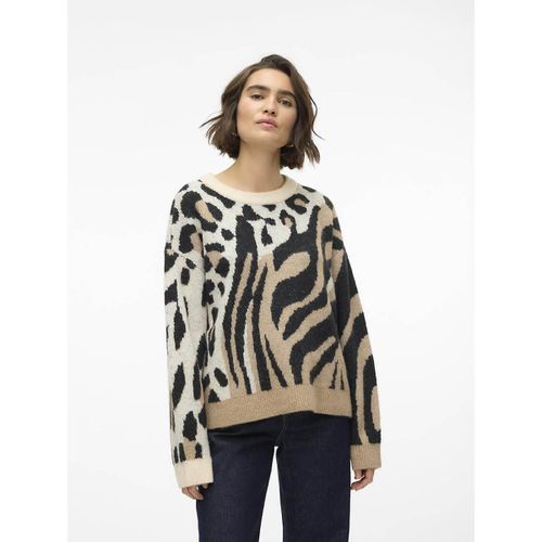 Maglione fantasia animalier in fine maglia - VERO MODA - Modalova