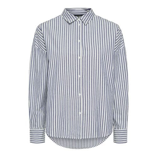 Camicia a righe sottili, ricamo dietro - PIECES - Modalova