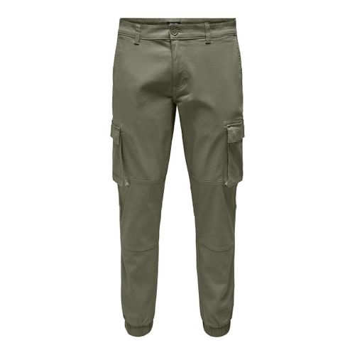 Pantaloni Cargo In Cotone Cam Uomo Taglie W29 L32 (US) - 42 (IT) - only & sons - Modalova