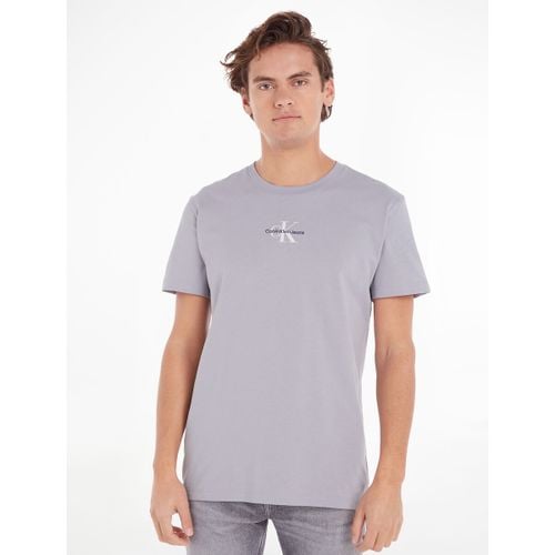 T-shirt Girocollo Maniche Corte Mono Logo Uomo Taglie XS - calvin klein jeans - Modalova