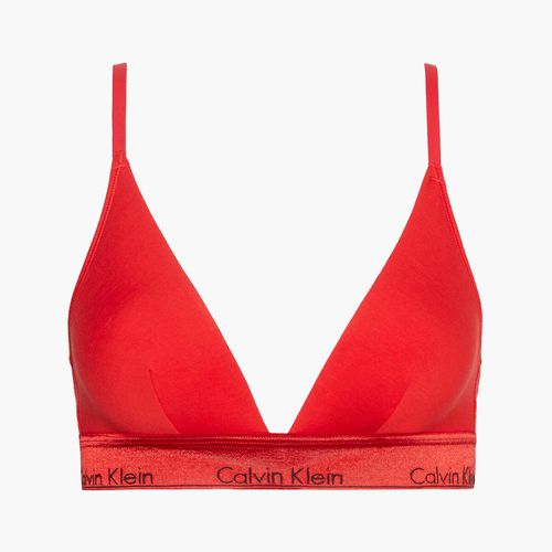 Reggiseno A Triangolo Modern Ctn Holiday Rosso Donna Taglie L - calvin klein underwear - Modalova