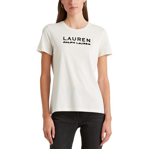 T-shirt Scollo Rotondo Maniche Corte Donna Taglie XS - lauren ralph lauren - Modalova