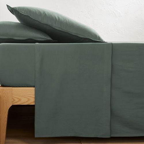 Lenzuolo Piatto Satin Di Cotone Lavato, Victor Tinta Unita Taglie 270 x 290 cm - la redoute interieurs - Modalova