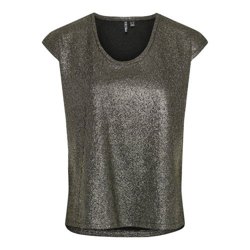 T-shirt brillante, maniche corte - PIECES - Modalova