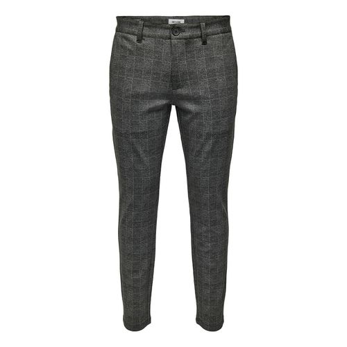 Pantaloni slim stretch a quadri Mark - ONLY & SONS - Modalova