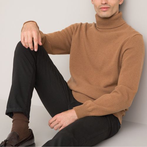 Pull Dolcevita In Lambswool Uomo Taglie S - la redoute collections - Modalova