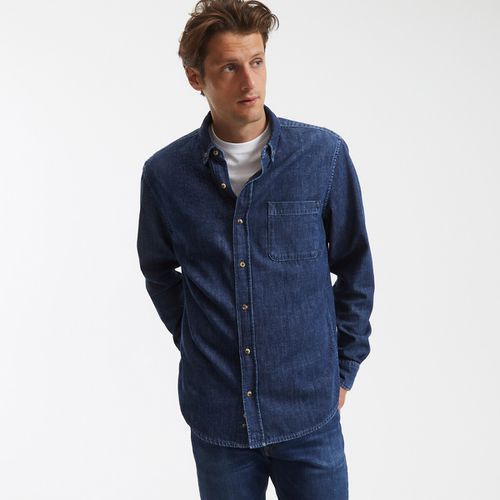 Camicia dritta in denim collo americano - LA REDOUTE COLLECTIONS - Modalova