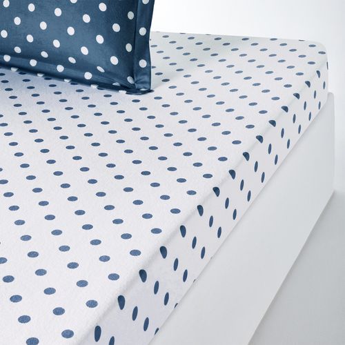 Lenzuolo Con Angoli Flanella Stampa A Pois, Clarisse Taglie 90 x 190 cm - la redoute interieurs - Modalova