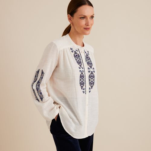 Blusa Ricamata, Girocollo, Maniche Lunghe Donna Taglie 40 (FR) - 44 (IT) - anne weyburn - Modalova